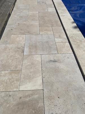 Carrelage  (Dallage) Travertin 1er Choix- MIX1 LYLO mix Beige Big Opus x1,2cm