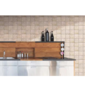 Carrelage  (Dallage) Travertin 1er choix MIX1 Light beige 10x10x1cm