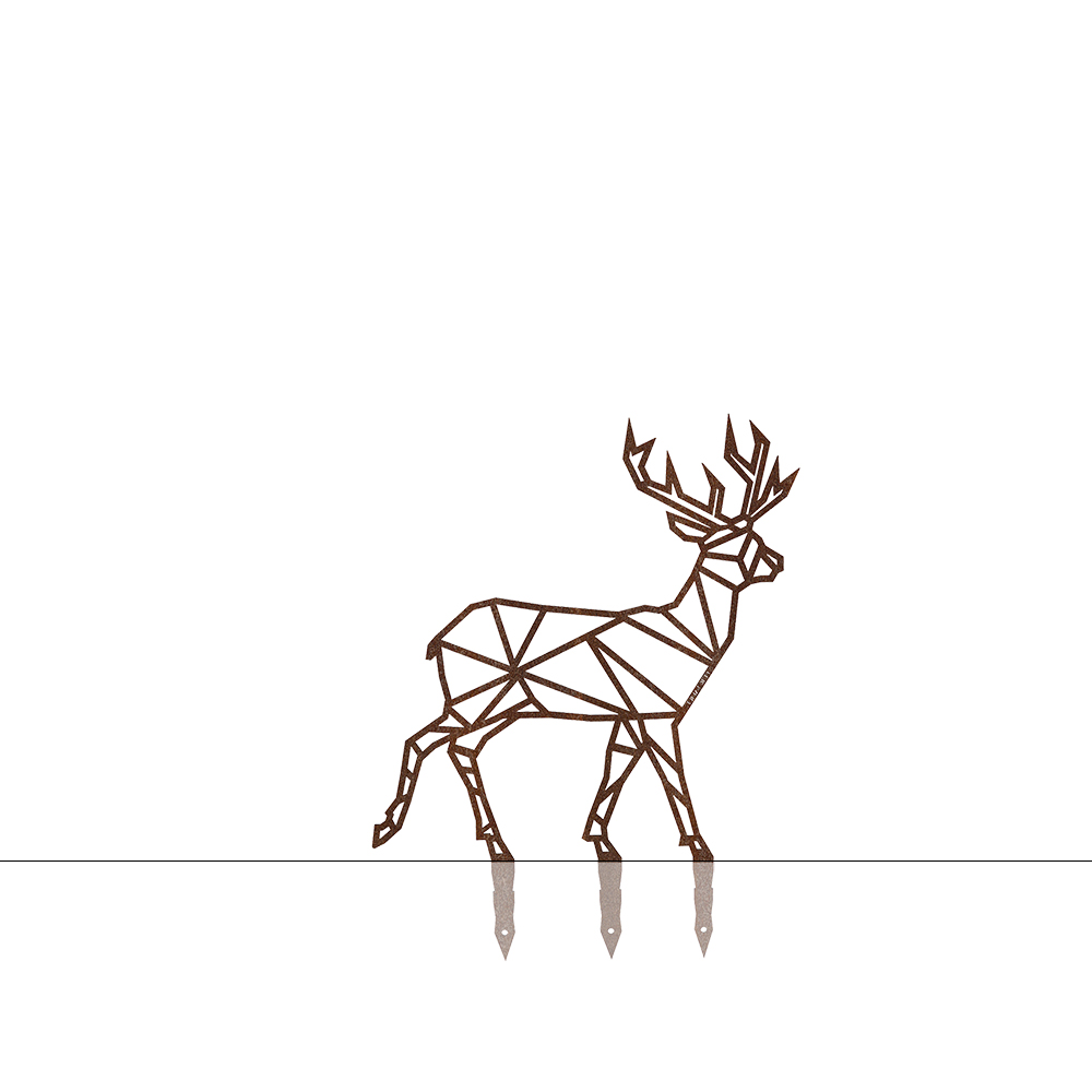 Cerf en Corten à sceller