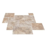 Carrelage  (Dallage) Travertin 2ème choix MIX 2 Mix nuancé Opus x1,2cm