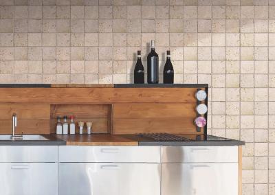 Carrelage  (Dallage) Travertin 1er choix MIX1 Light beige 10x10x1cm